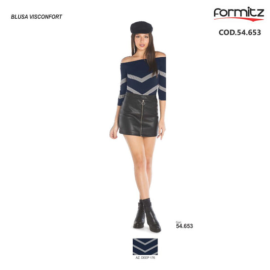 BLUSA VISCONFORT TIPO STRAPLESS