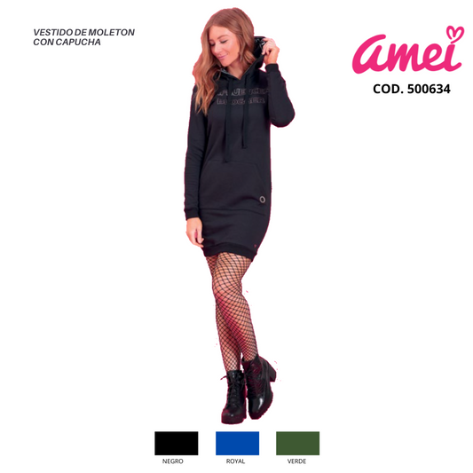 VESTIDO CON CAPUCHA